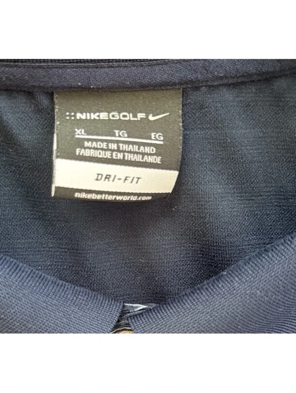 Nike Golf Dri-FIT Polo Shirt Men’s XL Blue Striped Sherwin-Williams Logo Golf